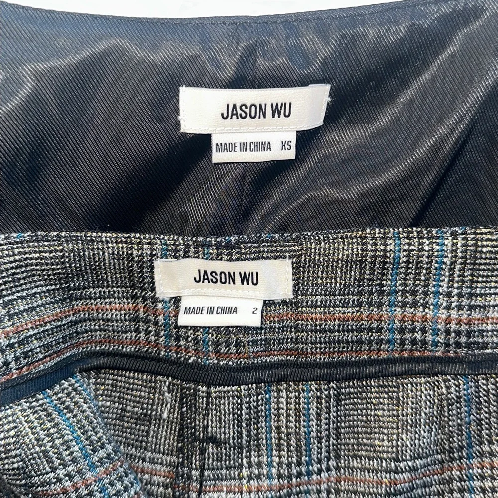 Jason Wu Metallic Plaid Vest & Pants Set - Picture 11 of 13